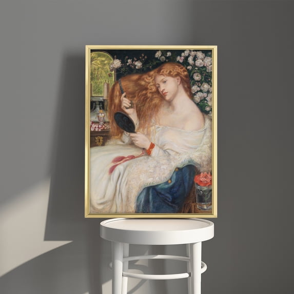 Lady Lilith by Dante Gabriel Rossetti, Framed Wall Art, Canvas Prints Poster