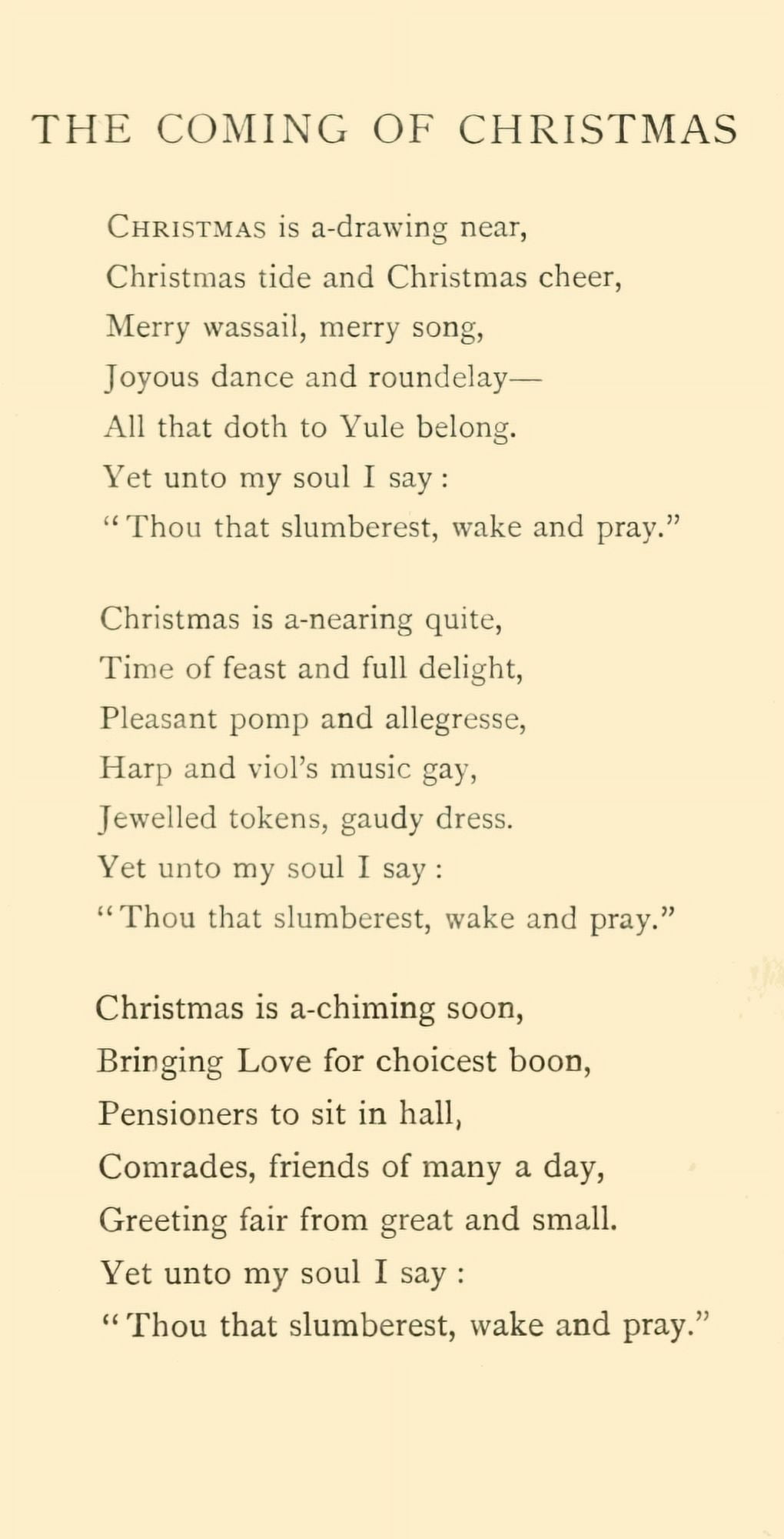 Lady Lindsay Christmas Posy of Carols 1902 The Coming of Christmas Canvas Art - Lady Lindsay (18 x 24)