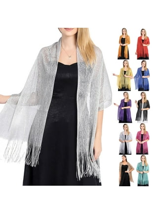 Evening shawl silver sale