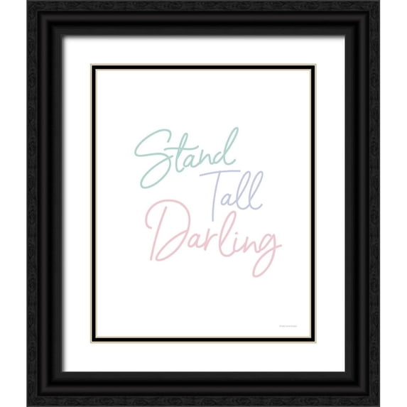 Lady Louise Designs 15x18 Black Ornate Wood Framed with Double Matting Museum Art Print Titled - Stand Tall