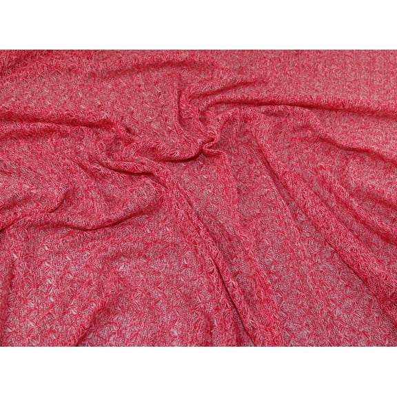 Lady McElroy Crochet Lace Fabric Pink - per yard