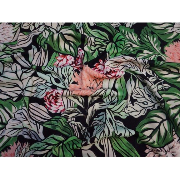 Lady McElroy Lena Crepe Fabric Multicoloured - per yard