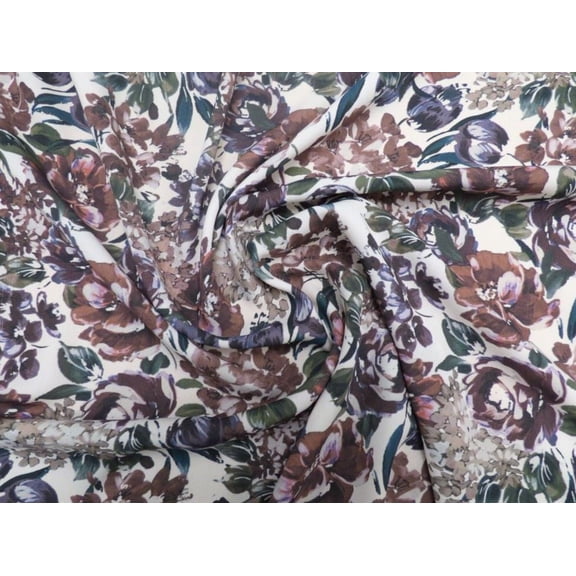 Lady McElroy Lena Crepe Fabric Multicoloured - per yard