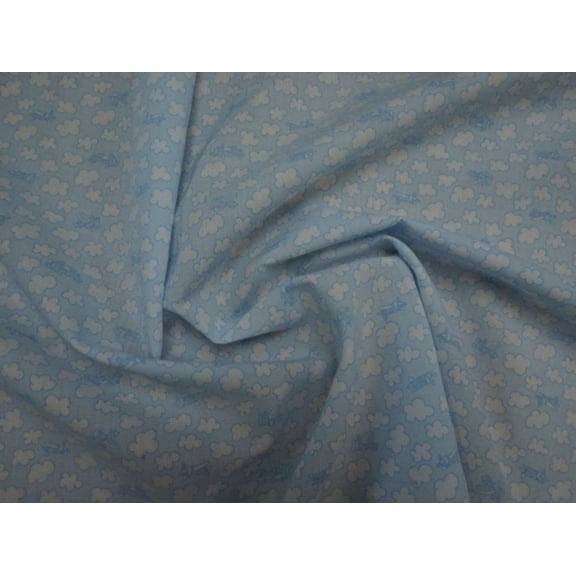 Lady McElroy Marlie Cotton Lawn Fabric Sky Blue - per yard