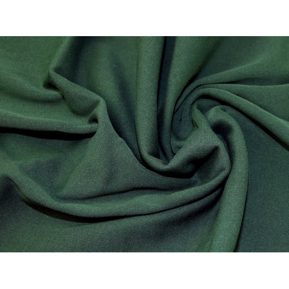 Lady McElroy Tubular Rib Stretch Knit Fabric Bottle Green - per yard
