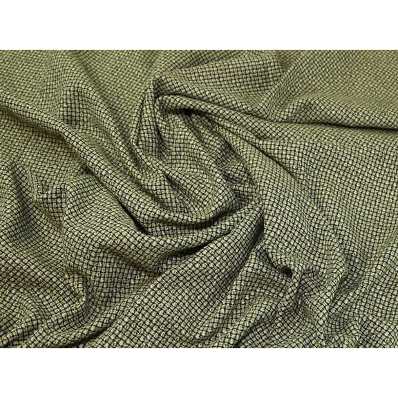 Lady McElroy Tweed Suiting Fabric Black & Yellow - per yard