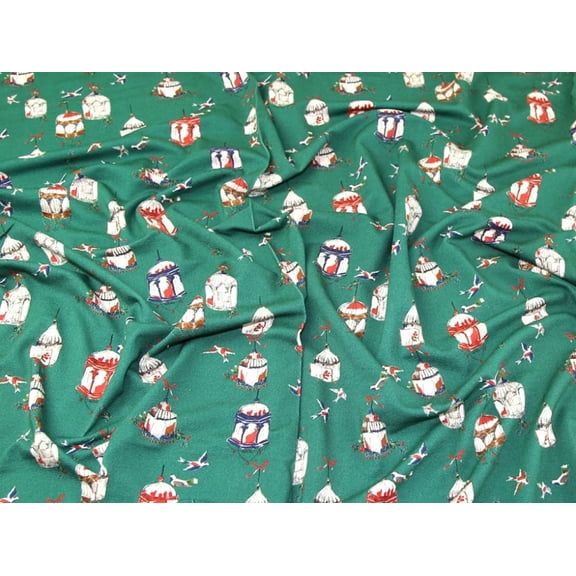Lady McElroy Viscose Crepe Textured Stretch Knit Fabric Jade - per yard