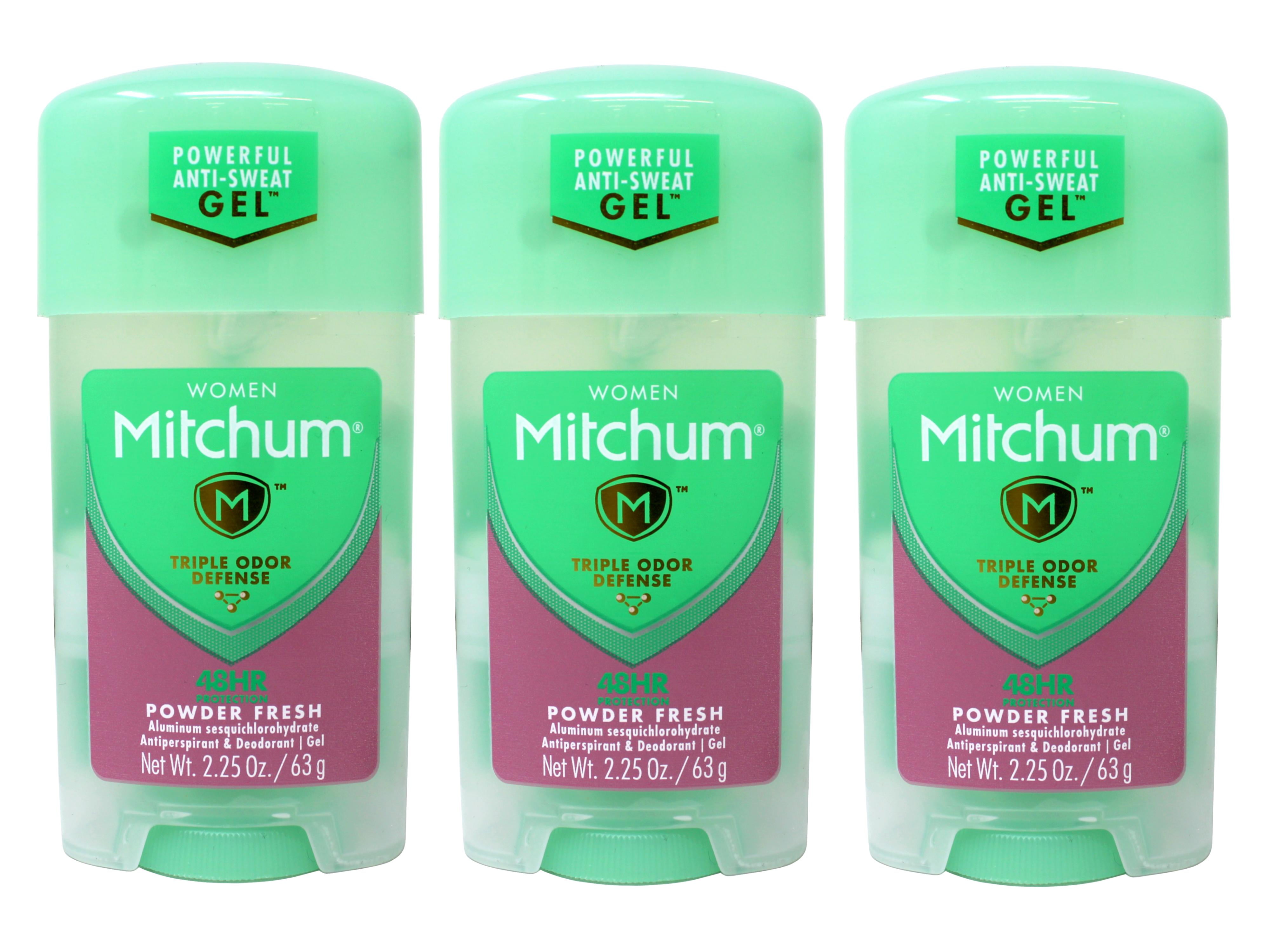 Mitchum Clear Gel Anti-Perspirant And Deodorant, Female Powder Fresh - 2.25 oz, - 3 Pack
