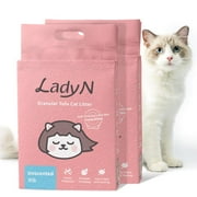 Lady N Granular Tofu Cat Litter Mini-Pellet Compatible with Automatic Self-Cleaning Litter Box, Strong Clumping Ultra Absorbent Natural Litter, Enviro-probiotic for Odor Control