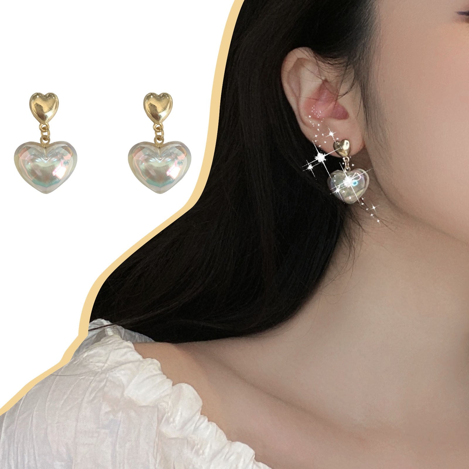 5mm Martini Clear Stud Earrings with Swarovski Crystals in Gold