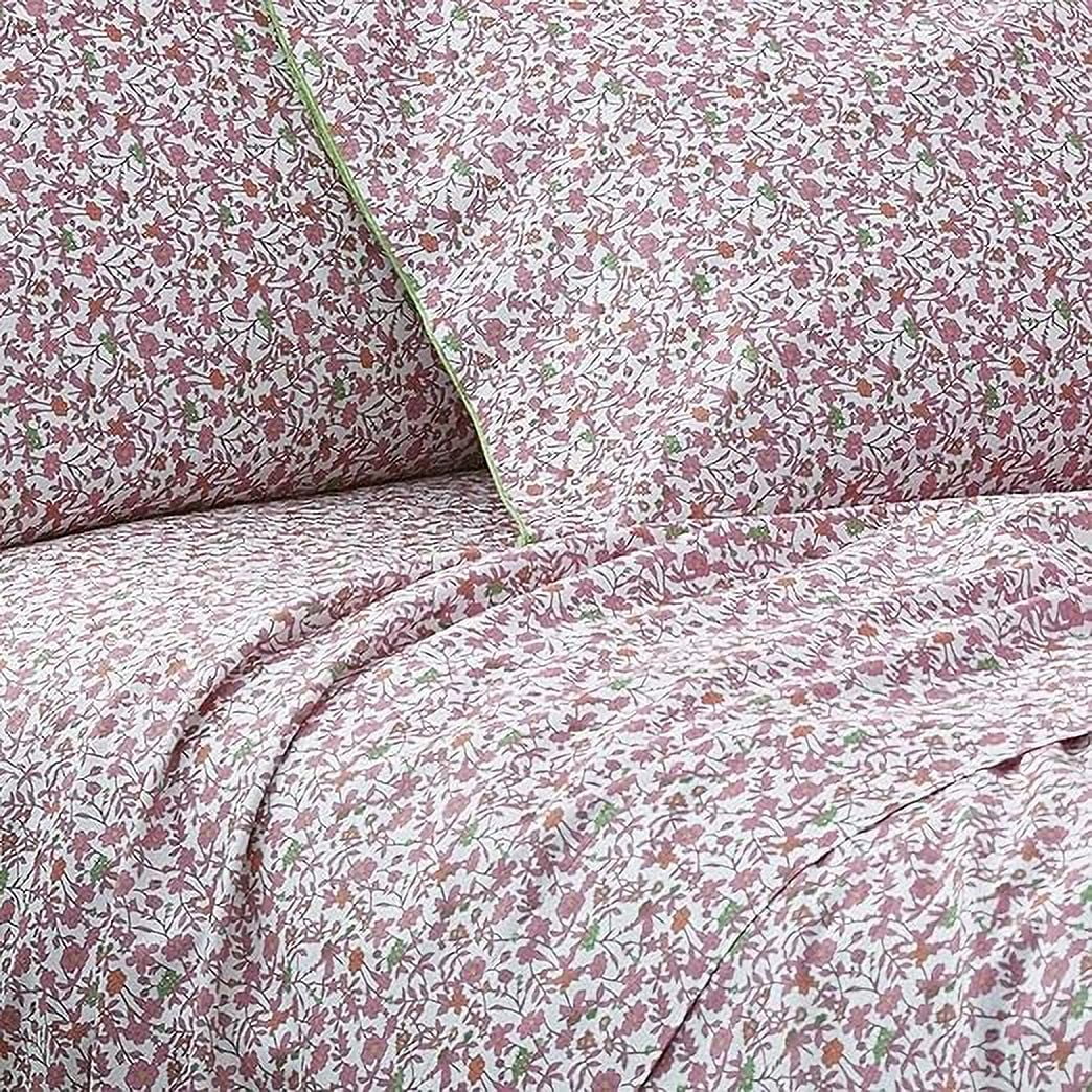 Lady Pepperell Cezanne Floral Cotton Sheet Set, Full, Pink