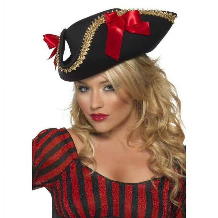 Fever Pirate Hat Adult Black Fever Pirate Hat Adult Black