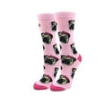 thumbnail image 1 of Lady Pugs One Size Fits Most Pink Pink Ladies Crew Socks, 1 of 1