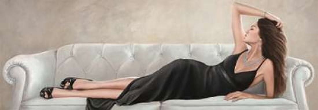 Lady Reclined Canvas Art - Sonya Duval (10 x 20)