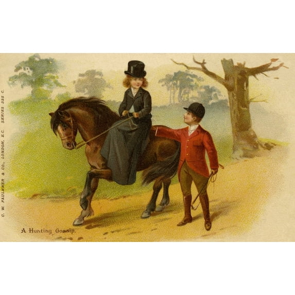 Lady Riding Side-Saddle Poster Print By Mary Evans Picture Library Peter & Dawn Cope Collection