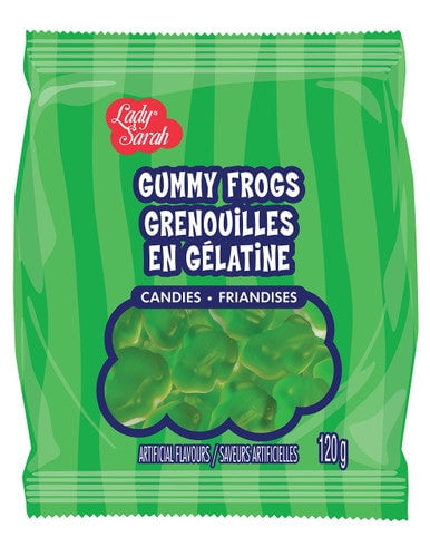 Lady Sarah Gummy Frogs, 120g/4.2oz. Per Bag, {Imported from Canada}