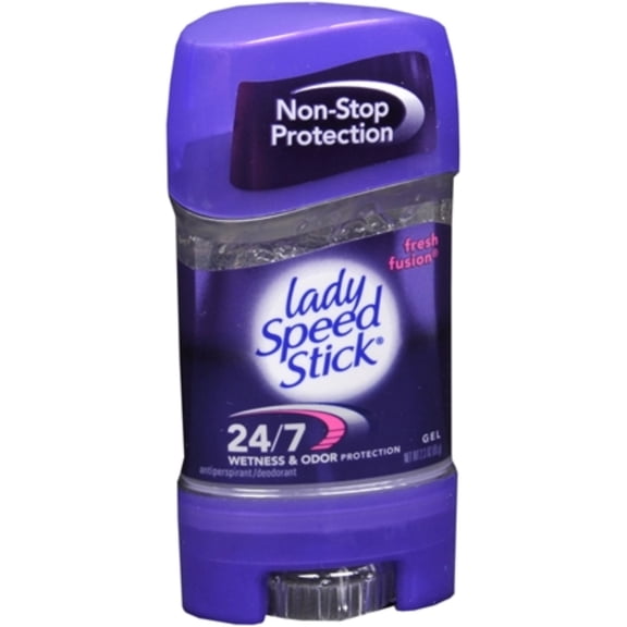 Lady Speed Stick 24/7 Antiperspirant Deodorant Gel Fresh Fusion 2.30 oz (Pack of 6)