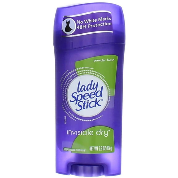 Lady Speed Stick Antiperspirant Deodorant Invisible Dry, Powder Fresh 2.3 Oz (Pack Of 9).