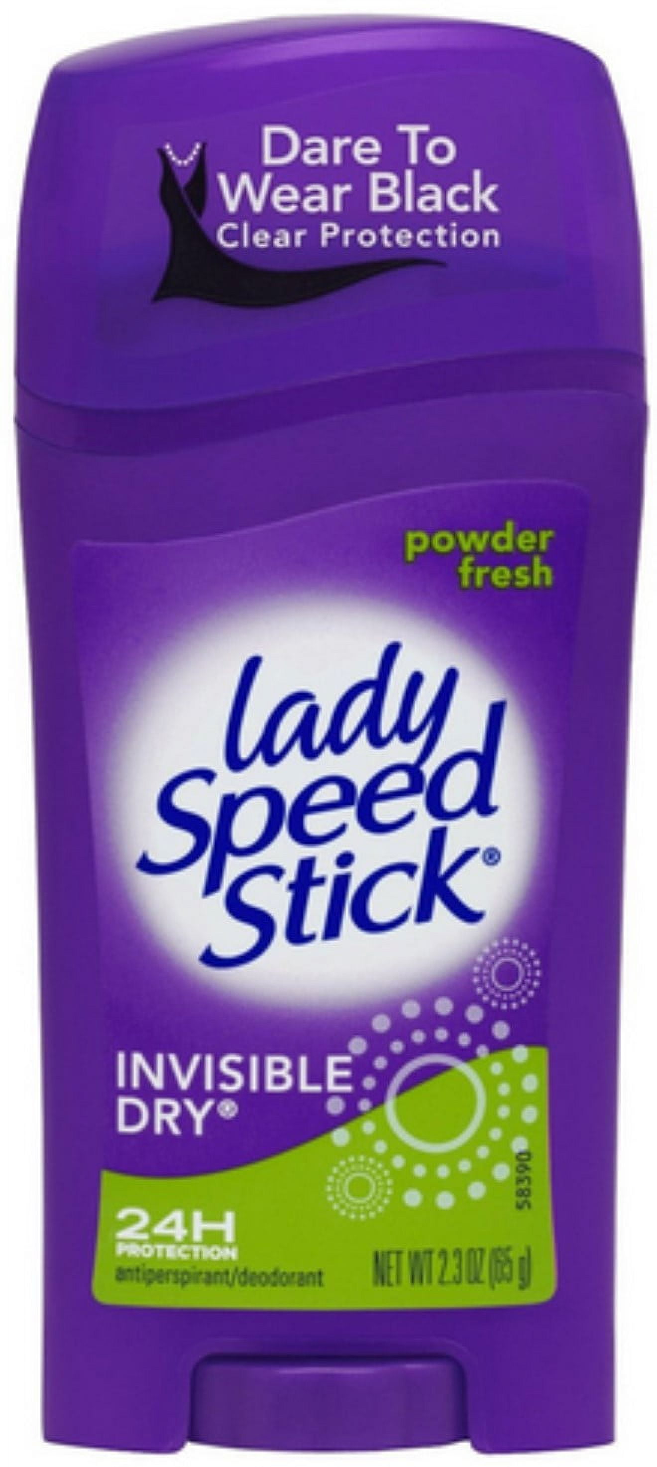 Lady Speed Stick Antiperspirant Deodorant Invisible Dry Powder Fresh, 2.30 oz (Pack of 2)