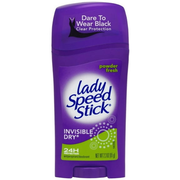 Lady Speed Stick Antiperspirant Deodorant Invisible Dry Powder Fresh, 2.30 oz (Pack of 3)