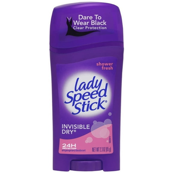 Lady Speed Stick Antiperspirant Deodorant Invisible Dry, Shower Fresh, 1 ea (Pack of 4)