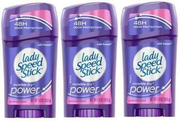 Lady Speed Stick Antiperspirant Deodorant Invisible Dry Wild Freesia, 1.4 Oz (3 Pack)