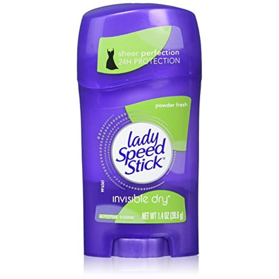 Lady Speed Stick Deodorant 1.4oz Powder Fresh Invisible Dry (6 Pack)