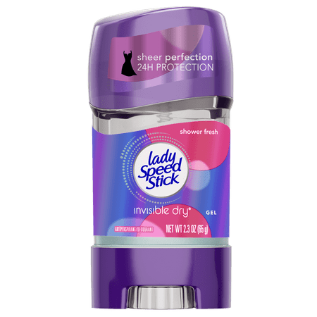 Lady Speed Stick Invisible Antiperspirant Deodorant Gel, Shower Fresh, 2.3 oz