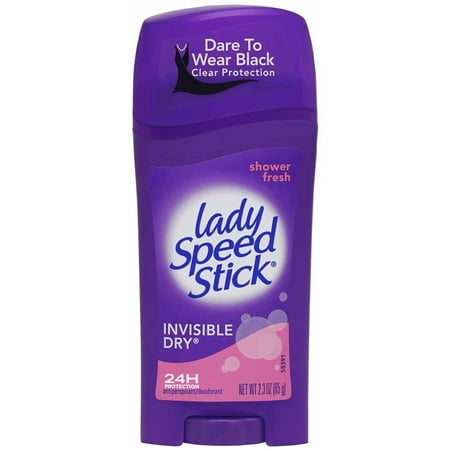 Lady Speed Stick Invisible Antiperspirant Deordorant Shower Fresh, 3-Pack