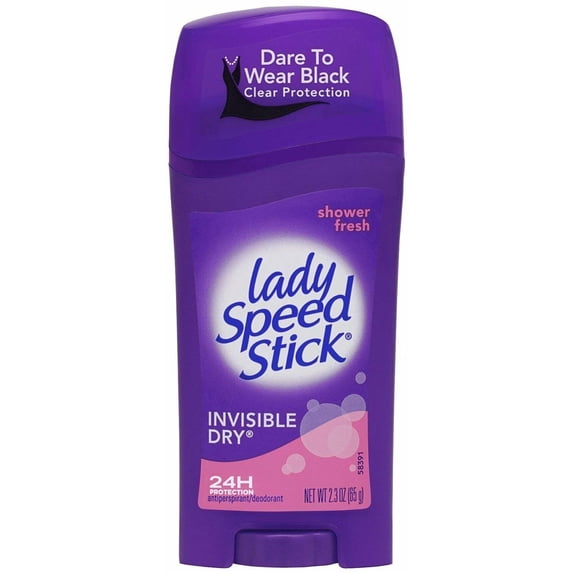 Lady Speed Stick Invisible Antiperspirant Deordorant Shower Fresh, 3-Pack