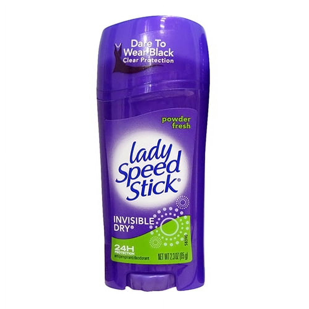 Lady Speed Stick Invisible Dry Antiperspirant And Deodorant Stick, Powder Fresh - 2.3 Oz, 6 Pack