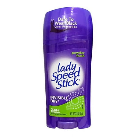 Lady Speed Stick Invisible Dry Antiperspirant And Deodorant Stick, Powder Fresh - 2.3 Oz, 6 Pack