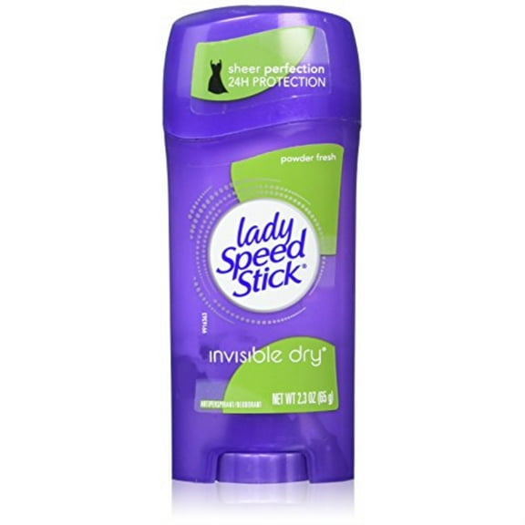 Lady Speed Stick Invisible Dry Antiperspirant And Deodorant Stick, Powder Fresh - 2.3 Oz