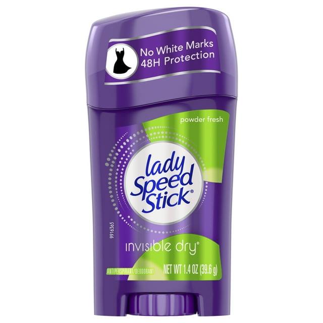 Lady Speed Stick Invisible Dry Antiperspirant Deodorant, Powder Fresh, 1.4oz