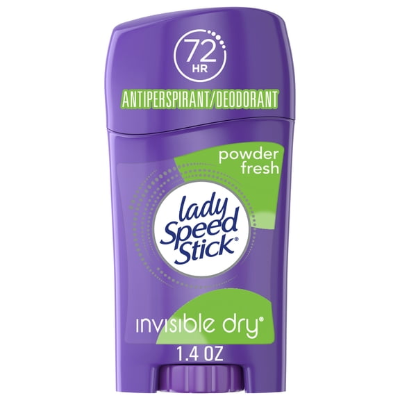 Lady Speed Stick Antiperspirant Deodorant for Women, Powder Fresh Scent, 1.4 oz Stick