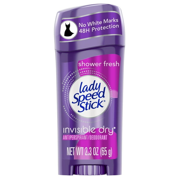Lady Speed Stick Invisible Dry Antiperspirant Deodorant, Shower Fresh, 2.3oz