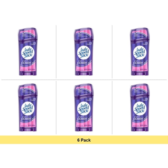 Lady Speed Stick Invisible Dry Antiperspirant Deodorant Wild Freesia 2.3 Oz - 6 Pack