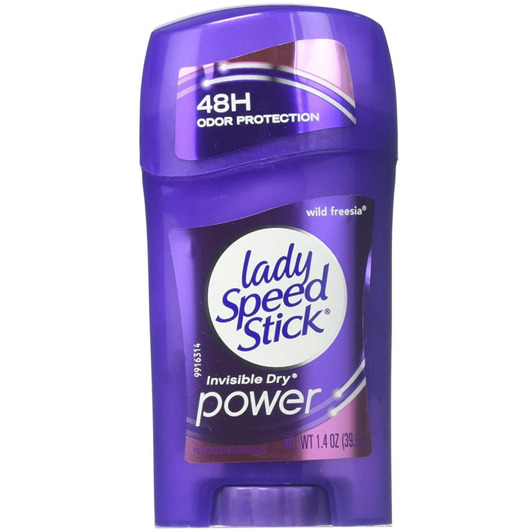 Lady Speed Stick Invisible Dry Wild Freesia Deodorant for Women 1.4 Oz 3 Pk, Antiperspirant Deodorant with Wild Freesia for Strong Odor
