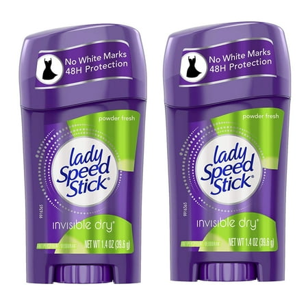 Lady Speed Stick Power Antiperspirant Invisible Dry POWDER FRESH 1.4 Ounce (2 pack)