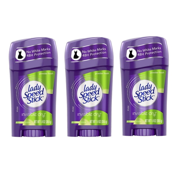 Lady Speed Stick Power Antiperspirant Invisible Dry POWDER FRESH 1.4 Ounce (3 pack)