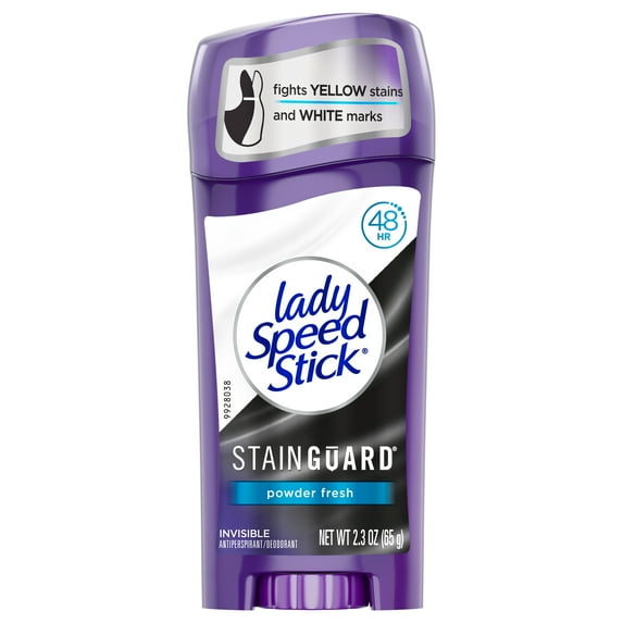 Lady Speed Stick Stainguard Antiperspirant Deodorant, Powder Fresh, 2.3 oz, Female