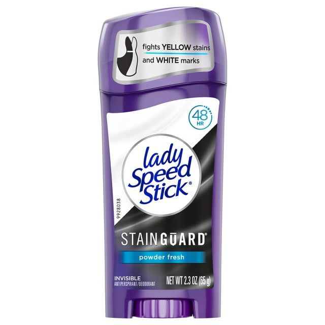 Lady Speed Stick Stainguard Antiperspirant Female Deodorant, Powder Fresh, 2.3 oz