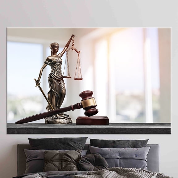 Lady Themis With Scales, 3D Canvas, Canvas Art, Canvas, Justice Canvas Gift, Abstract Canvas Gift, Modern 3D Canvas, Attorney Art Canvas, Canvas Wall Decor - Rolled Canvas