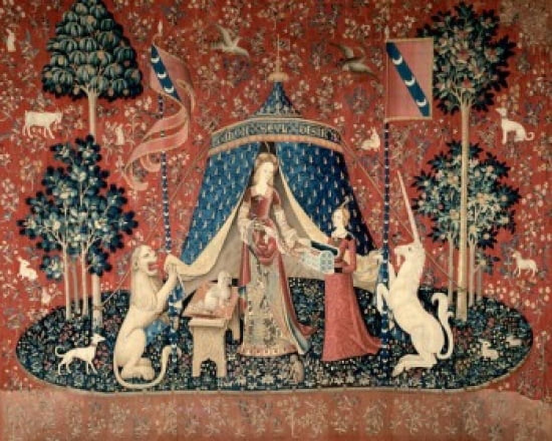 Medieval Unicorn Floral Tapestry A-Line Dress for Sale by epitomegirl