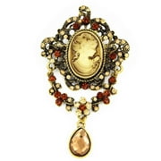 Lady Vintage Cameo Victorian Style Wedding Party Pendant Brooch Pin Gift