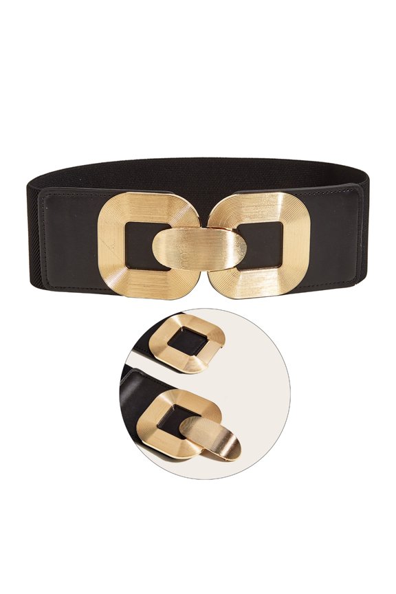 Lady Waistchain Oversize Buckle Wide ChainSe--Golden Buckle for Daily