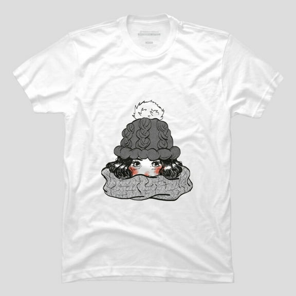 Lady Winter Seasonal Art Graphic T-shirt M2986520, Up to Size 5XL