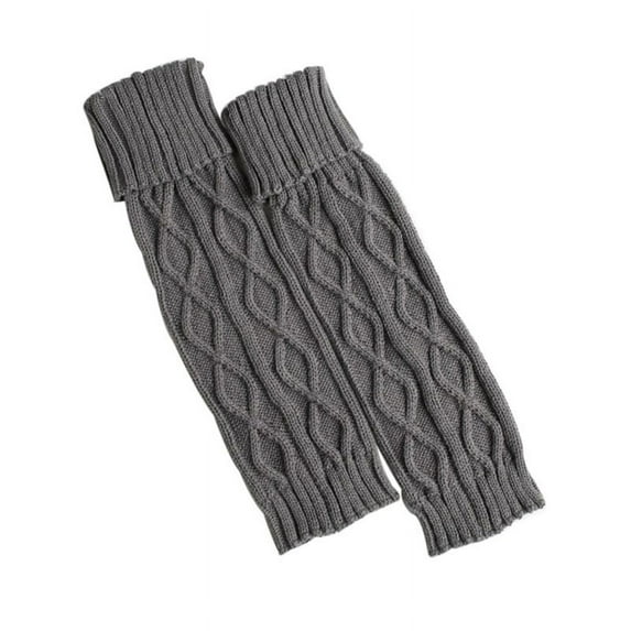 Lady Winter Warm Leg Warmer Cable Knitted Crochet Long Socks Legging