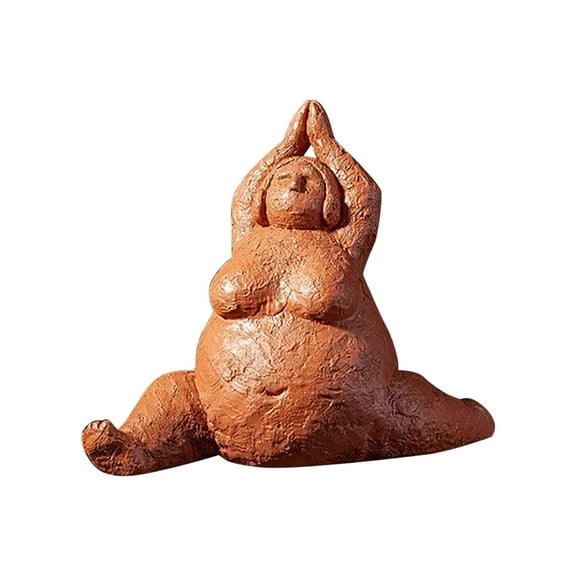 Lady Yoga Sculpture Statue - Meditation Pose Figurine Zen Spiritual Decor, Polyresin Modern Abstract Art Gift for Home Office, Anthropology Home Decor