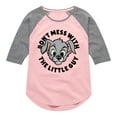thumbnail image 1 of Lady and the Tramp - Don't Mess With The Little Guy - Toddler And Youth Girls Raglan Graphic T-Shirt, 1 of 4